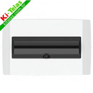 QUADRO DE DISTRIBUI&Ccedil;&Atilde;O PARA DISJUNTOR - 8 NEMA OU 12 DIN - EMBUTIR - PORTA FUM&Ecirc; - ILUMI