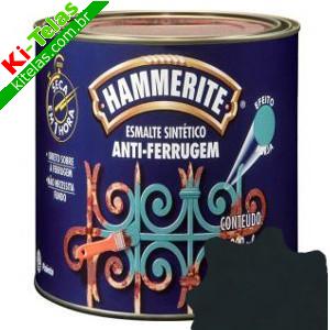 TINTA ANTIFERRUGEM - HAMMERITE - PRETO - 800ML - CORAL