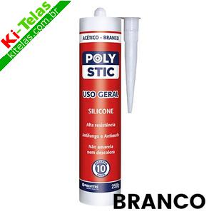 ADESIVO SILICONE - TUBO 250G - BRANCO - PADR&Atilde;O