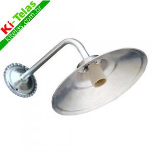 ARANDELA ALUMINIO 9" POLIDO BRACO 30CM CURVO E-27 - ENERBRAS