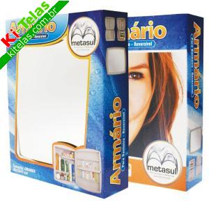 ARM&Aacute;RIO PL&Aacute;STICO - GRANDE 47MM X 36MM - BRANCO - METALSUL