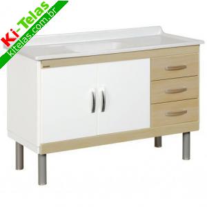 BALC&Atilde;O DE COZINHA - SEM PIA - 116,5CM - BEJE - A. J. RORATO