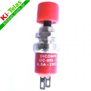 BOT&Atilde;O PULSADOR - MICRO PUSH BUTTON - NF - 8MM - PADR&Atilde;O