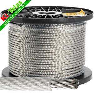 CABO DE A&Ccedil;O - GALVANIZADO - 2,38MM (3/32") - PLASTIFICADO - PADR&Atilde;O