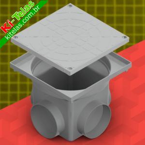 CAIXA DE PASSAGEM E INSPE&Ccedil;&Atilde;O DE ESGOTO (GORDURA) - 4,5 LITROS - SA&Iacute;DA 100MM - HICS
