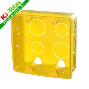 CAIXA DE PVC PARA LUZ 4X4 - AMARELA - KRONA