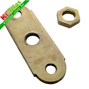 CHAPA PARA ROLDANA DE PORTA DE CORRER COM PORCA ROSCA 3/8" - PADR&Atilde;O