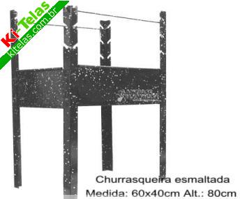 CHURRASQUEIRA ESMALTADA (40X60X80) - GRANDE - LAMBIASE