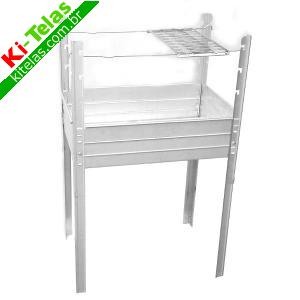 CHURRASQUEIRA GALVANIZADO COM GRELHA AUXILIAR - 60X40X20 - DISIFFER