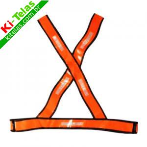 COLETE REFLETIVO P/ SINALIZA&Ccedil;&Atilde;O - TIPO X - LARANJA/BRANCO - PADR&Atilde;O