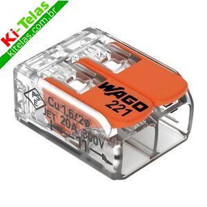CONECTOR DE EMENDA E DERIVA&Ccedil;&Atilde;O - 2 VIAS - 20A - 4MM - WAGO