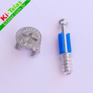 CONECTOR FIXADOR PARA M&Oacute;VEIS MINIFIX / MAGGFIX 12MM COM PARAFUSO - PADR&Atilde;O