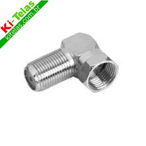 CONECTOR ROSCA TERMINAL P/ FIO COAXIAL - 90 GRAUS - PADR&Atilde;O