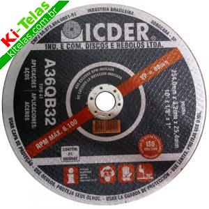 DISCO DE CORTE A&Ccedil;O - 10" - ICDER