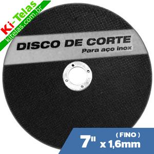 DISCO DE CORTE A&Ccedil;O / INOX - 7" - FINO - 1,6MM - MULTIMARCA - PADR&Atilde;O