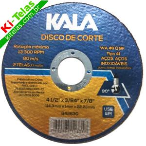 DISCO DE CORTE A&Ccedil;O INOX - FINO - 4,5" (115MMX1,0X22MM) - KALA