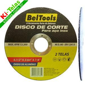 DISCO DE CORTE A&Ccedil;O / INOX - 4,5" X 3/64" (1,19MM) X 7/8" - BELTOOLS