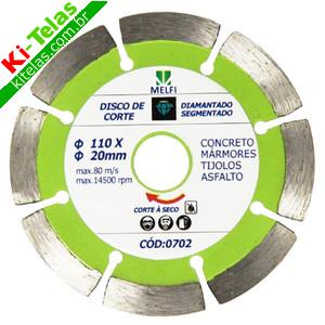 DISCO DIAMANTADO SEGMENTADO 4,5" - 110X20MM - PADR&Atilde;O