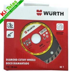 DISCO DIAMANTADO TURBO - 4.1/2" (4,5") - 110 X 20MM - WURTH