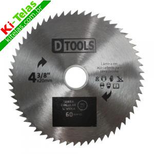 DISCO P/ SERRA CIRCULAR - 110MM - 4.3/8" - 60 DENTES - DTOOLS
