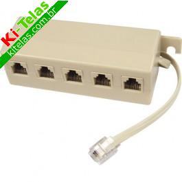 DIVISOR/ADAPTADOR RJ11 - 5 SA&Iacute;DAS - INTERNEED
