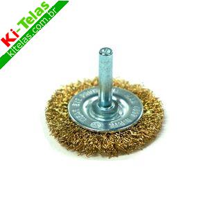 ESCOVA DE A&Ccedil;O ROTATIVA COM PINO 2" - DTOOLS