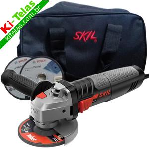 ESMERILHADEIRA 4.1/2" 830W COM BOLSA E 2 DISCOS - SKIL