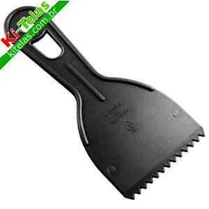 ESP&Aacute;TULA PL&Aacute;STICA DENTADA COM CABO - 10CM - PADR&Atilde;O