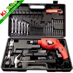 FURADEIRA 550W 1/2" HD500 COM CAIXA FERRAMENTA - 103 PE&Ccedil;AS - 220V - BLACK DECKER