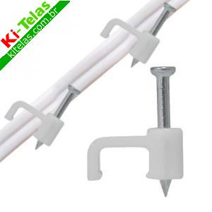 GRAMPO FIXA FIO 9MM - PARA FIO PARALELO AT&Eacute; 2X2,5MM - 100 PE&Ccedil;AS  - PADR&Atilde;O
