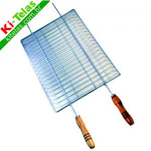 GRELHA DUPLA CROMADA - 34X49,5CM - DTOOLS
