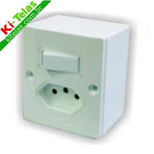 INTERRUPTOR 1 TECLA 1 TOMADA - STX - 20A - RADIAL