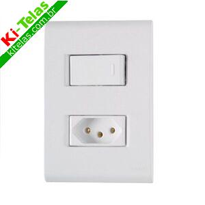 INTERRUPTOR 1 TECLA E 1 TOMADA - 10A/250V  - TRAMONTINA