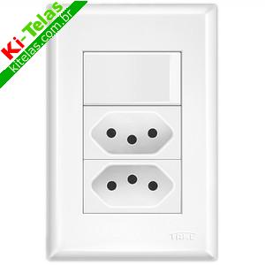 INTERRUPTOR 1 TECLAS 16A E 2 TOMADA 2P+T 10A/250V - LIZ - TRAMONTINA
