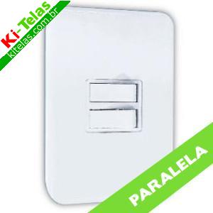 INTERRUPTOR 2 TECLAS - PARALELA - BRANCO - INTERNEED