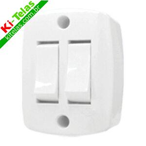 INTERRUPTOR 2 TECLAS - SOBREPOR - ILUMI