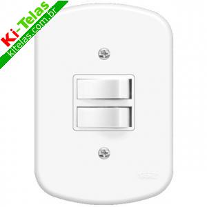 INTERRUPTOR DUPLO - 2 TECLAS - BLANC - FAME