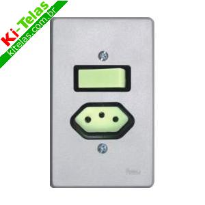 INTERRUPTOR SIMPLES COM TOMADA - 10A - RADIAL