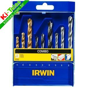 JOGO DE BROCAS - MADEIRA - METAL - CONCRETO - 9 PE&Ccedil;AS - IRWIN