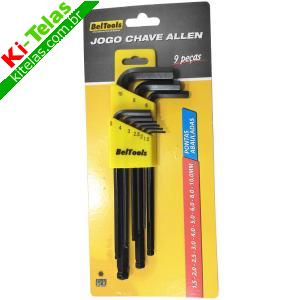 JOGO DE CHAVE ALLEN - 9 PE&Ccedil;AS - BELTOOLS