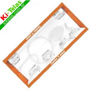 KIT ACESS&Oacute;RIOS P/ BANHEIRO - 5 PE&Ccedil;AS - BRANCO - METALSUL