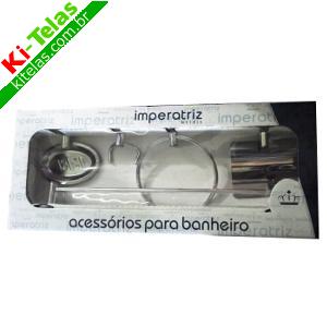 KIT ACESS&Oacute;RIOS PARA BANHEIRO - A&Ccedil;O INOX - IMPERATRIZ