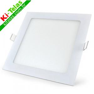 LUMIN&Aacute;RIA PLAFON LED EMBUTIR QUADRADA 18W BRANCO FRIO - PADR&Atilde;O