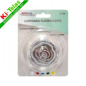 MINI LUMIN&Aacute;RIA FLUORESCENTE (FLOR) - LEDS COLORIDOS - 0,3W - WELLMIX