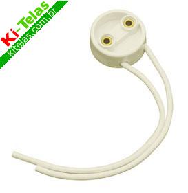 MINI SOQUETE REDONDO P/ L&Acirc;MPADA LED E FLUORESCENTE (PVC) - PERLEX