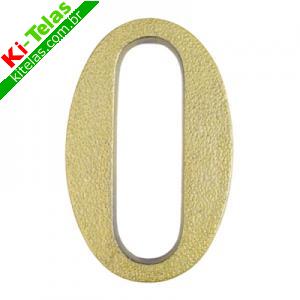 N&Uacute;MERO RESIDENCIAL DE PVC DOURADO - N 0 - PEXCEL