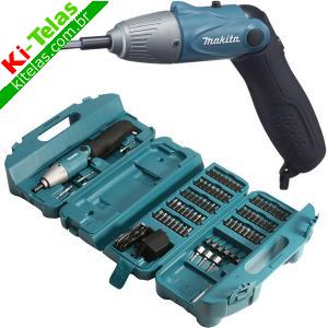 PARAFUSADEIRA ANGULA DOBR&Aacute;VEL C/ 80 ACESS&Oacute;RIOS - 6723DW - BATERIA 4,8V - 220V - MAKITA