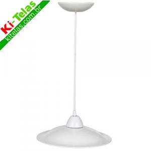 PENDENTE FACILUX PARA 1 L&Acirc;MPADA C&Uacute;PULA BRANCA - PADR&Atilde;O