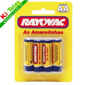 PILHA AA PEQUENA - CARTELA COM 4 UNIDADES - RAYOVAC