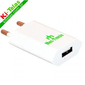 PINO ADAPTADOR P/ TOMADA USB - 100-240V CA P/ 5V - 6W - MEC-TRONIC